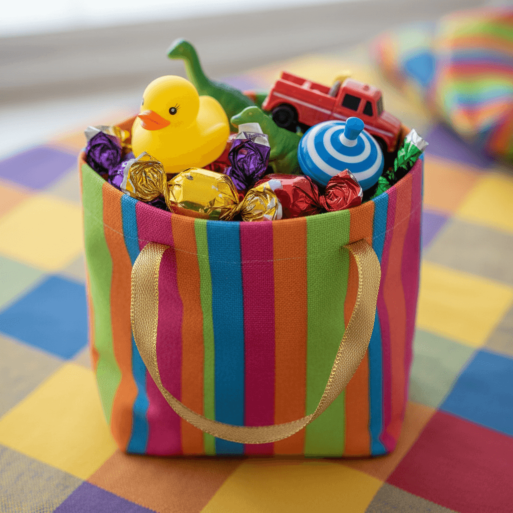 Goody bag with toys and treats